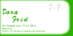 dora frid business card