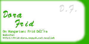 dora frid business card